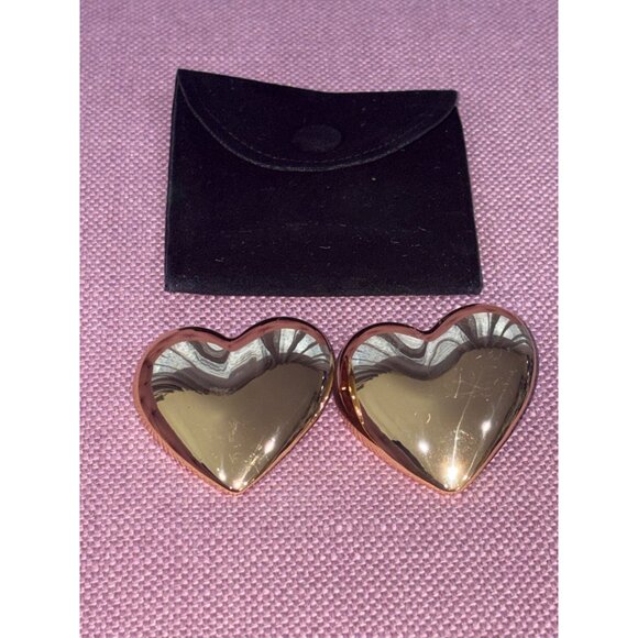 Heaven Mayhem Amour Earrings in Gold New Womens Heart Jewelry - Picture 3 of 11
